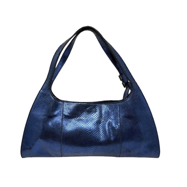 Gucci Blue Lizard Shoulder Bag