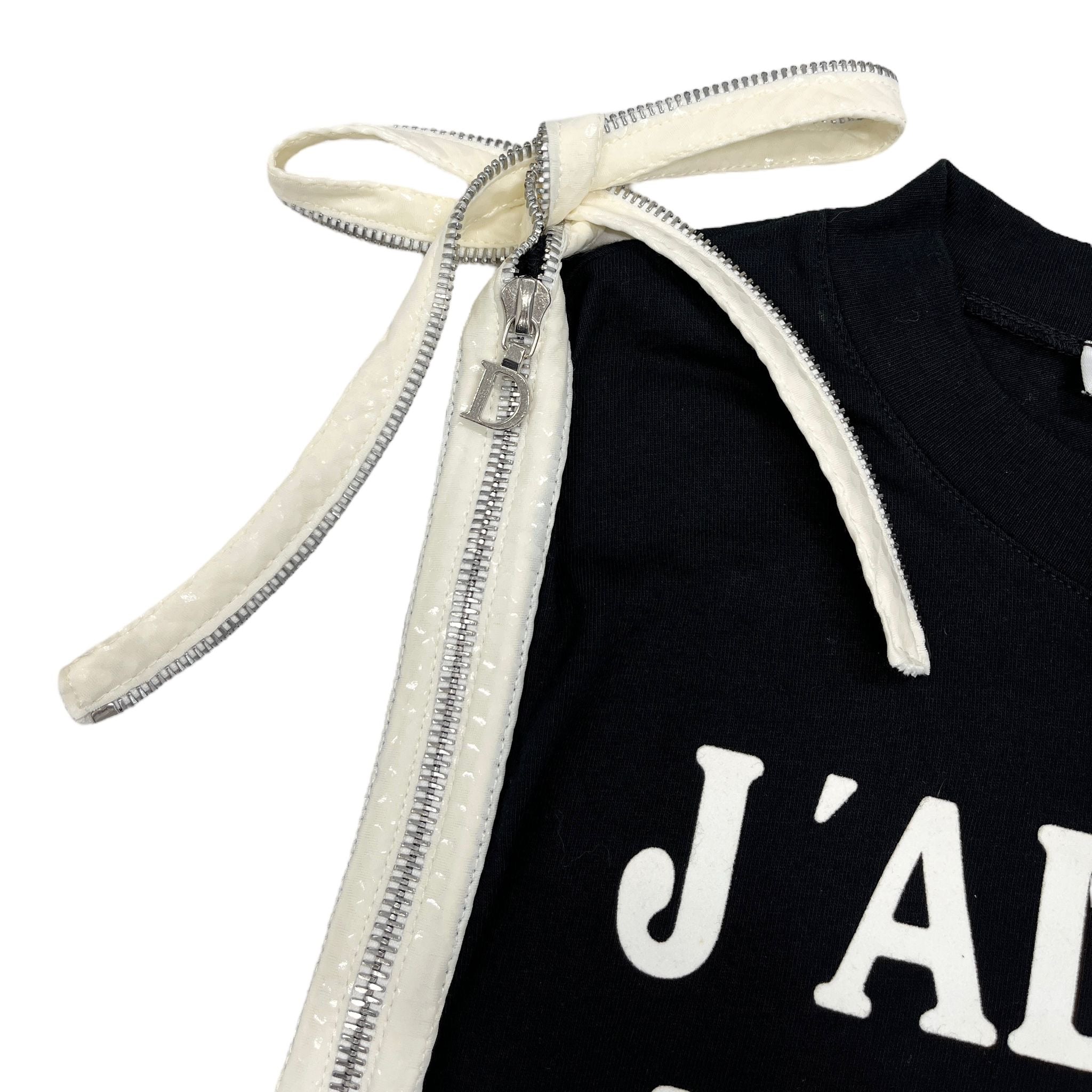 Dior 'J'Adore' Black + White Zippered Logo Tank – Treasures of NYC