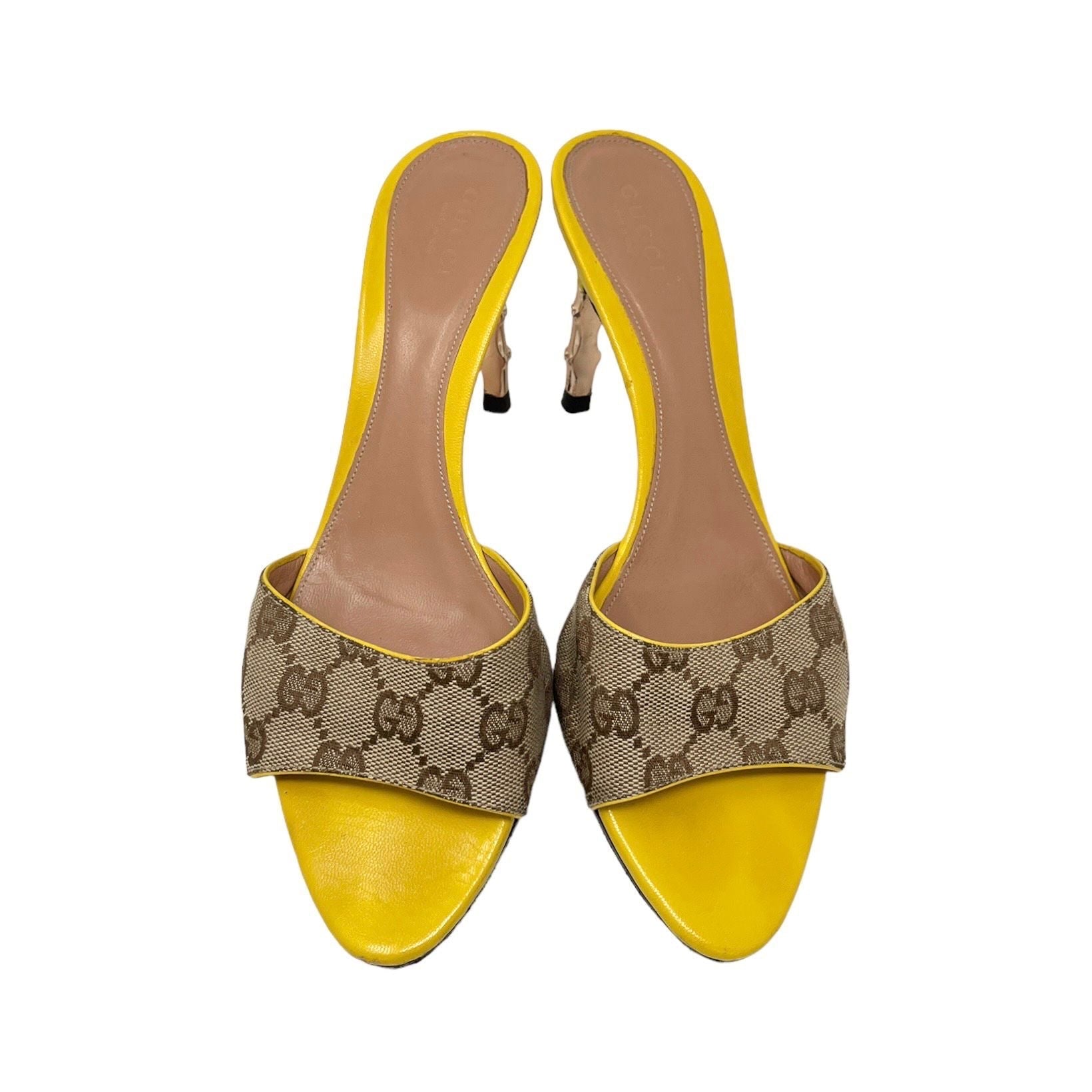 Gucci Yellow Bamboo Heels