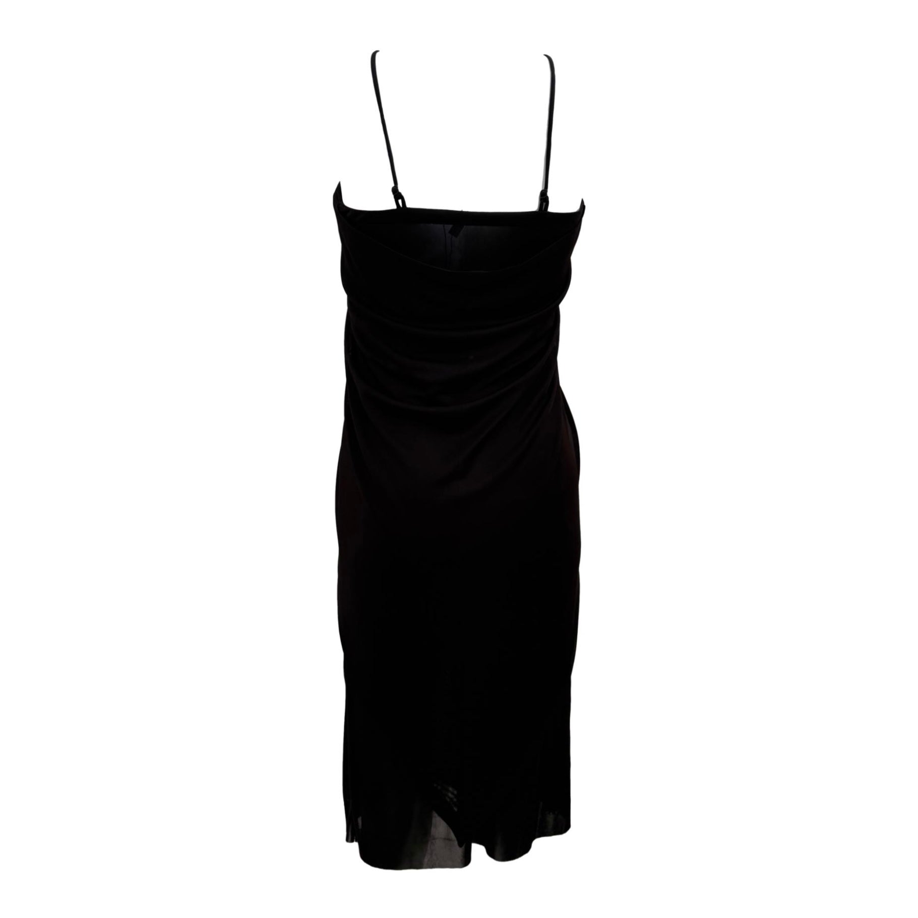 Balenciaga Black Draped Mini Dress