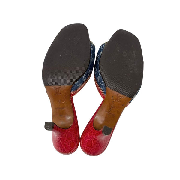 Louis Vuitton Denim Monogram Heels