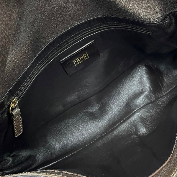 Fendi Gunmetal 2way Framed Baguette