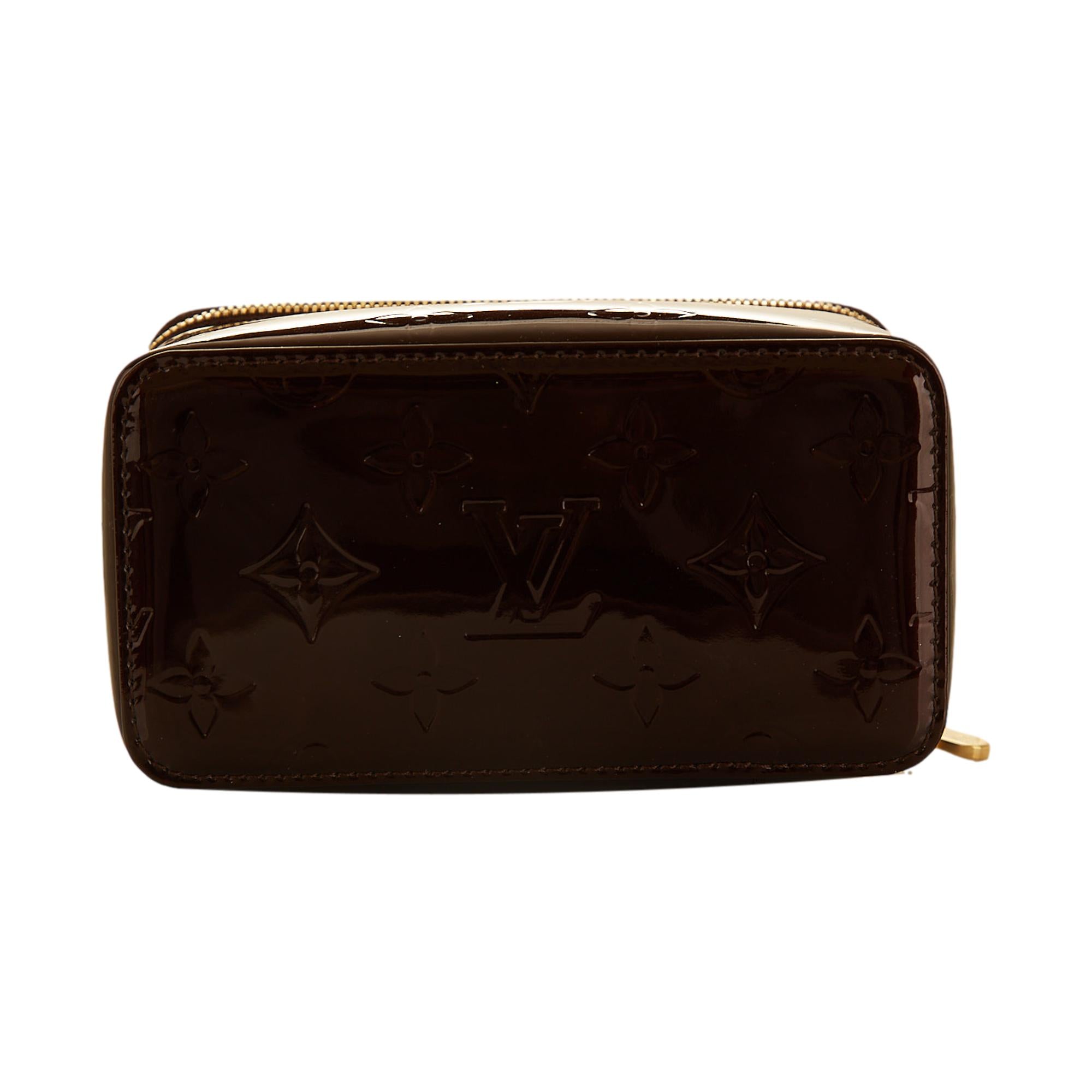 Louis Vuitton Burgundy Monogram Vernis Mini Vanity