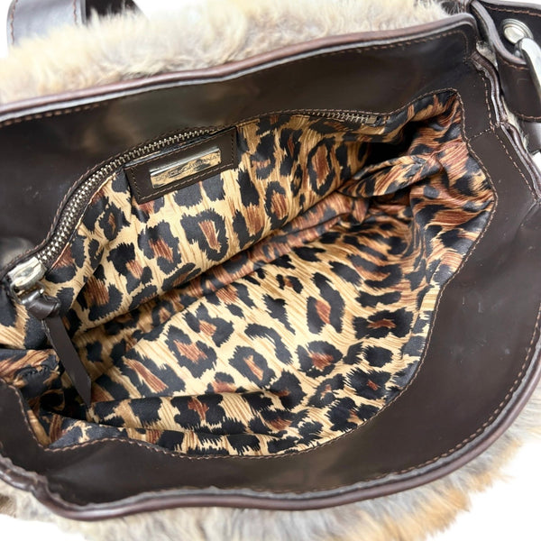 Dolce & Gabbana Fur Logo Mini Shoulder Bag