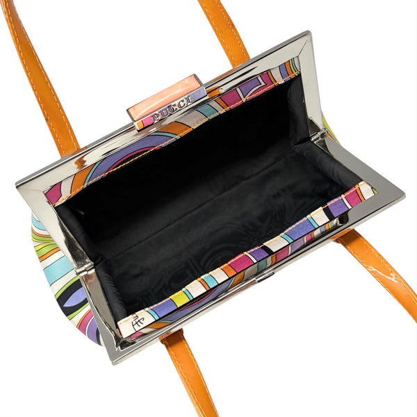 Pucci Orange Top Lock Mini Bag