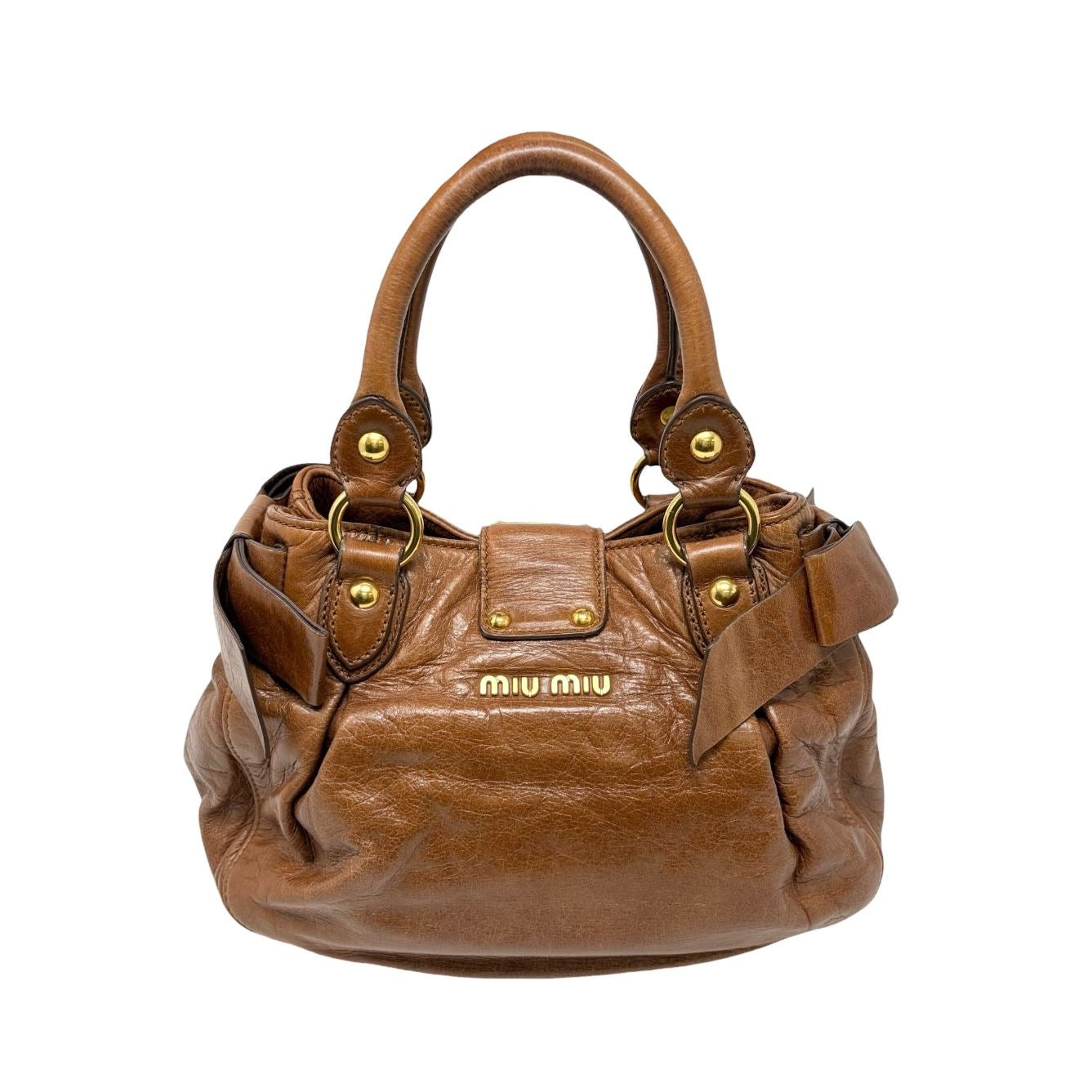 Miu Miu Brown Leather Shoulder Bag