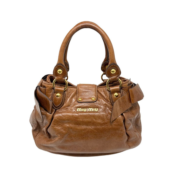 Miu Miu Brown Leather Shoulder Bag