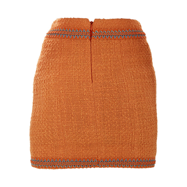 Chanel Orange Rare Logo Skirt
