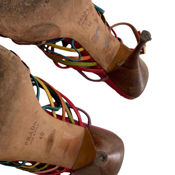Prada Multicolor Strap Heels