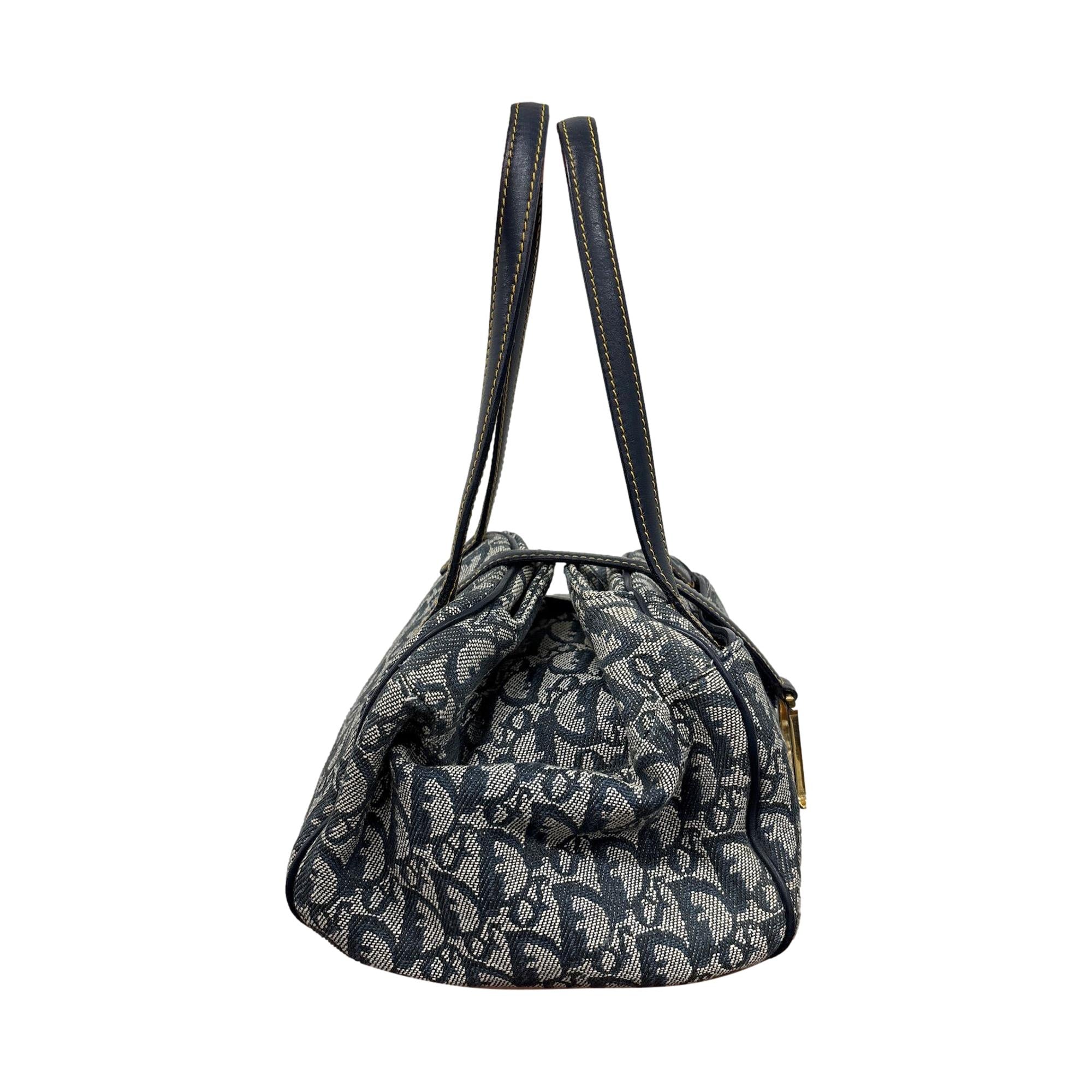 Dior Navy Logo Shoulder Bag