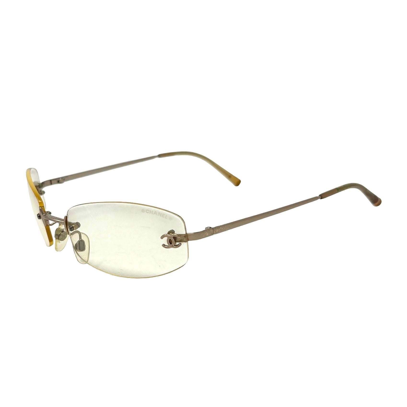 Chanel Clear Logo Mini Rimless Sunglasses