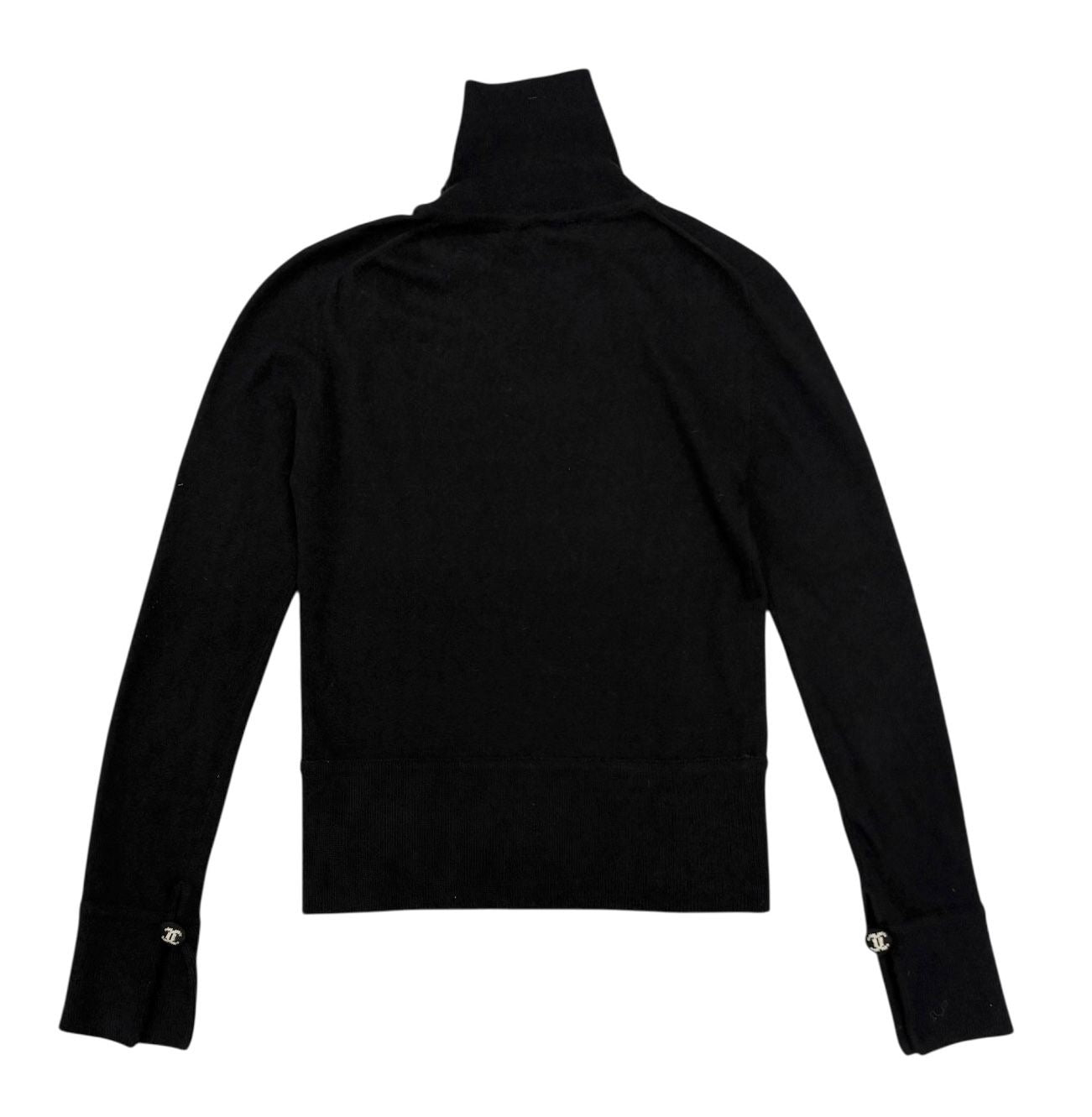 Chanel Black Cashmere Turtleneck Sweater