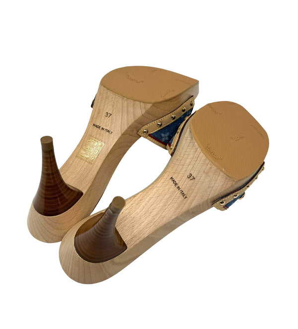 Louis Vuitton Blue Denim Heels