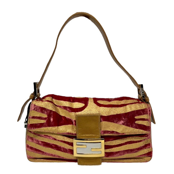 Fendi Red Tiger Print Baguette