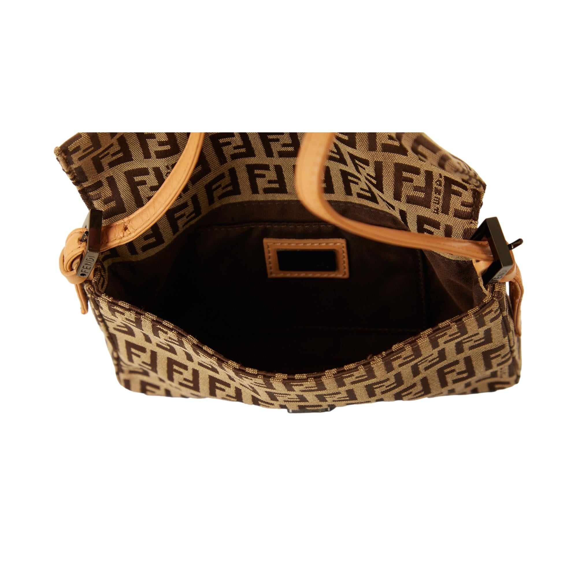 Fendi Brown Mini Baguette  Bag