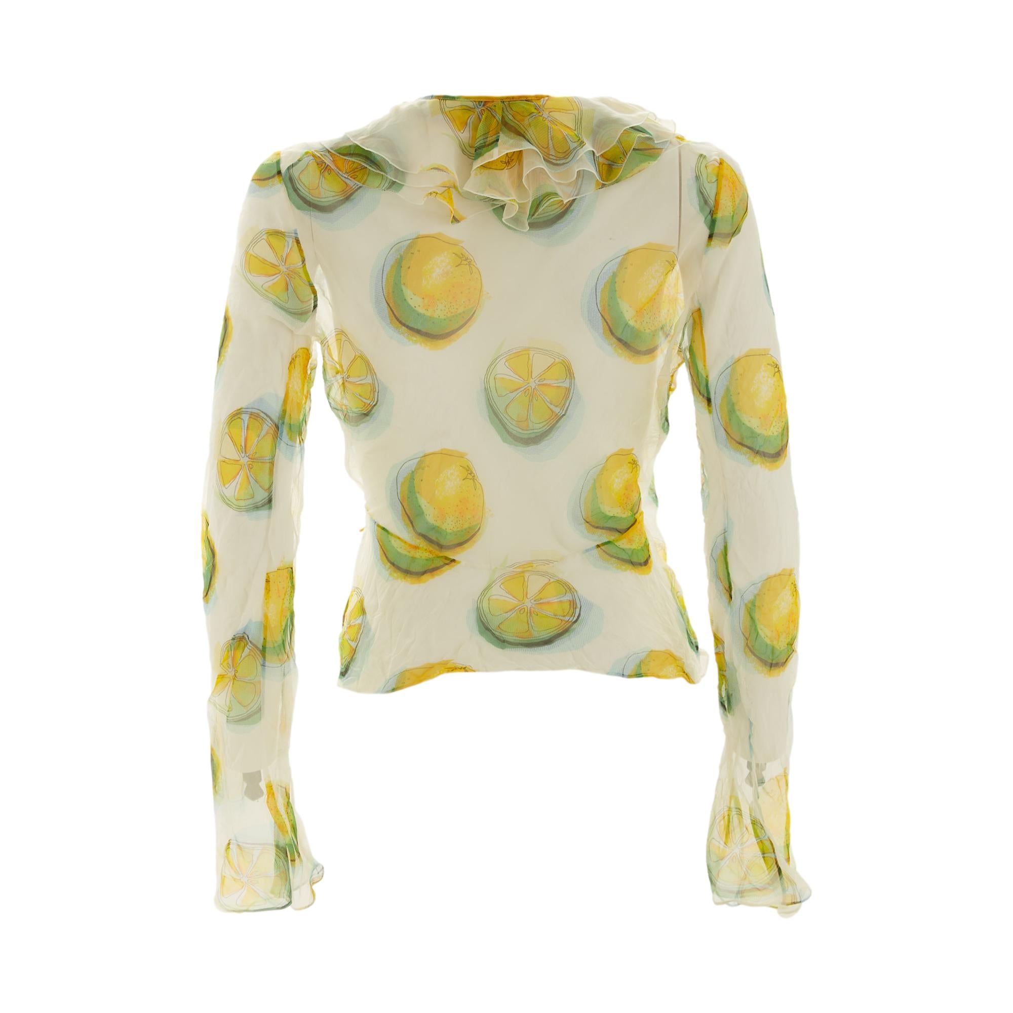 Dior Sheer Citrus Tie-Top