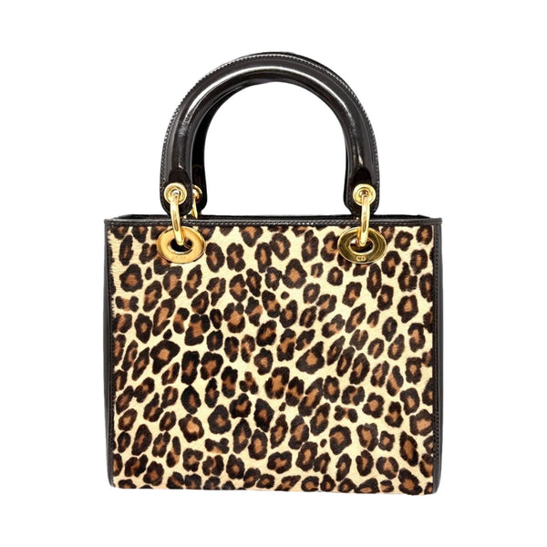 Dior Cheetah Print Calf Hair Lady Bag