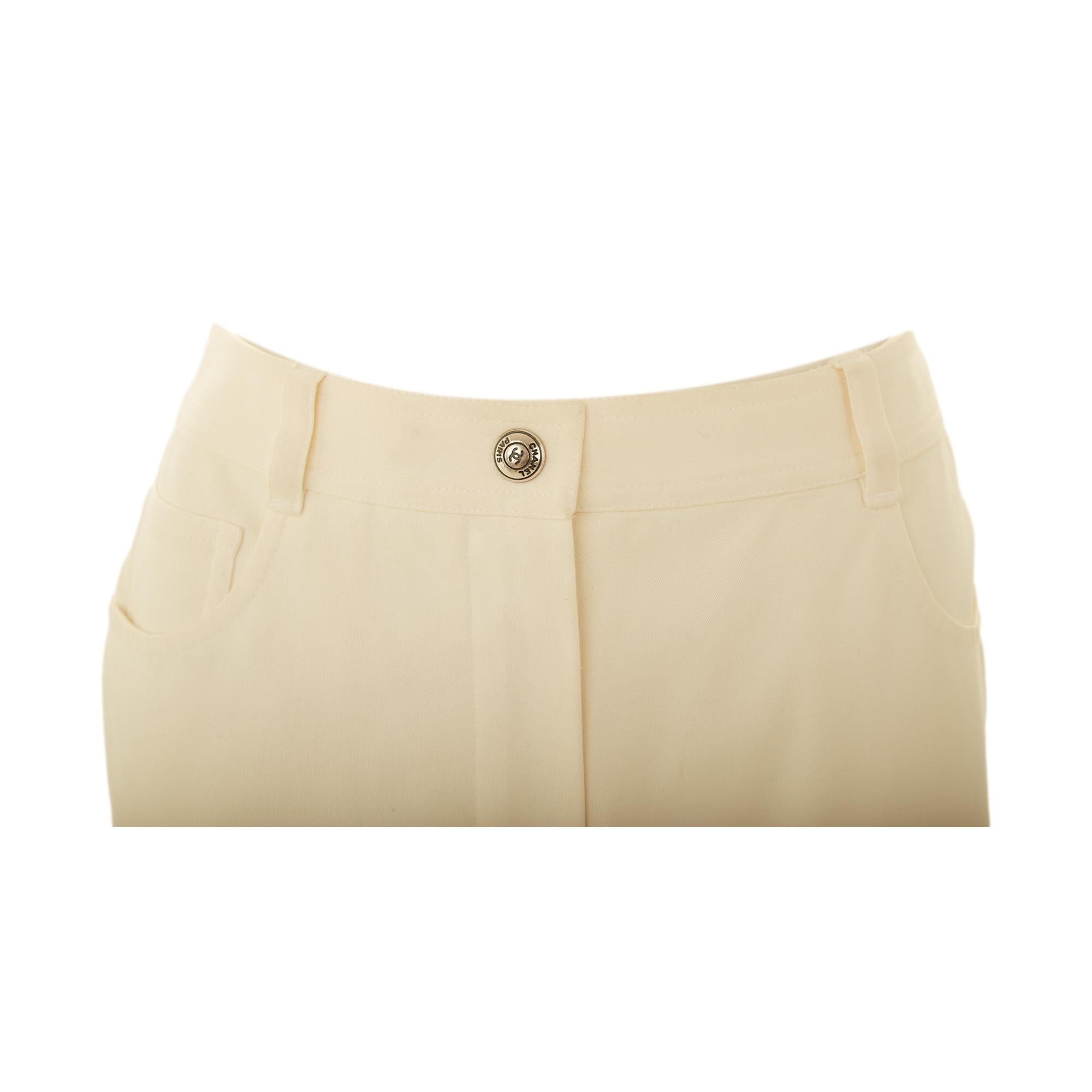 Chanel '97 Ivory Tie-Up Pants