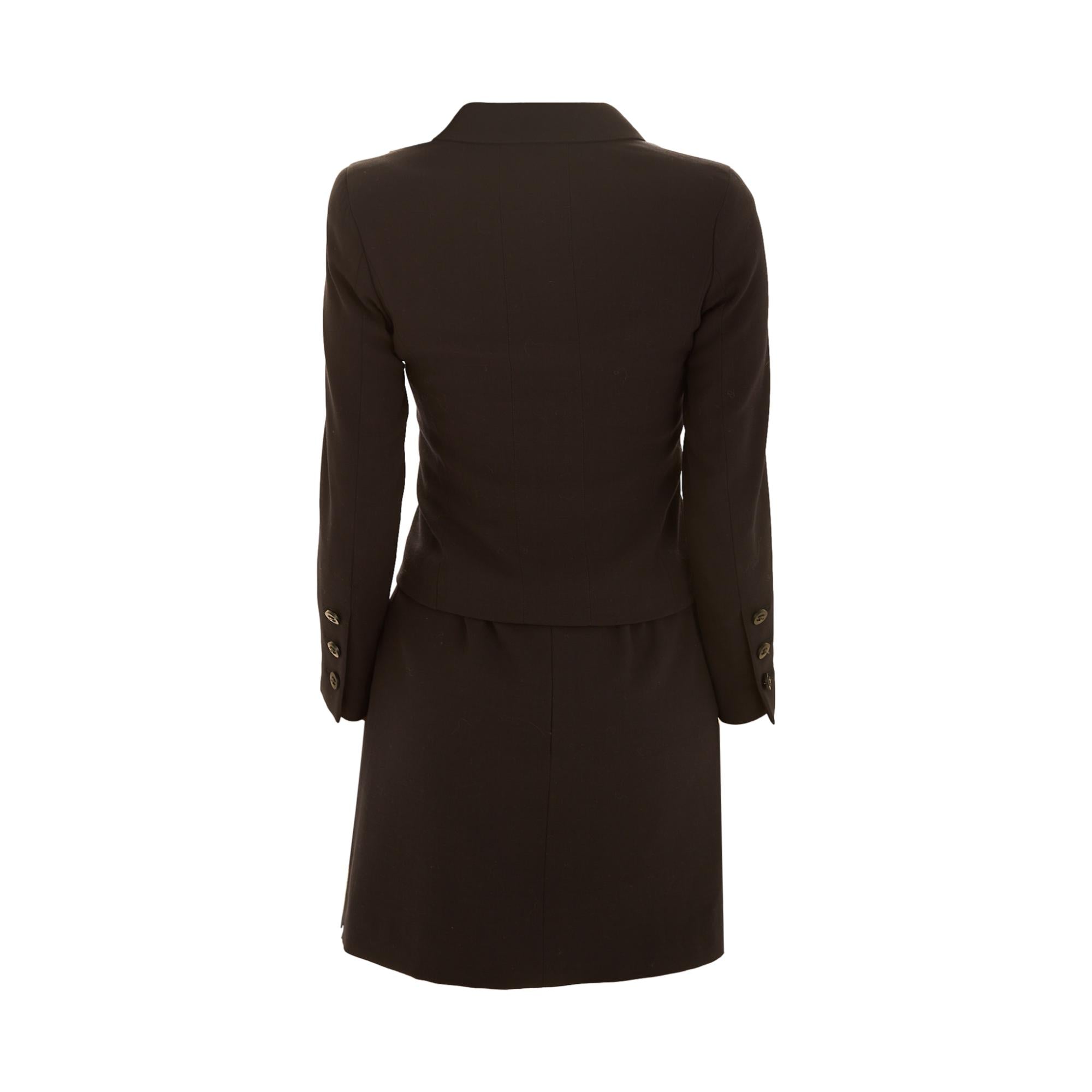 Chanel Navy Dress + Cropped Blazer Set