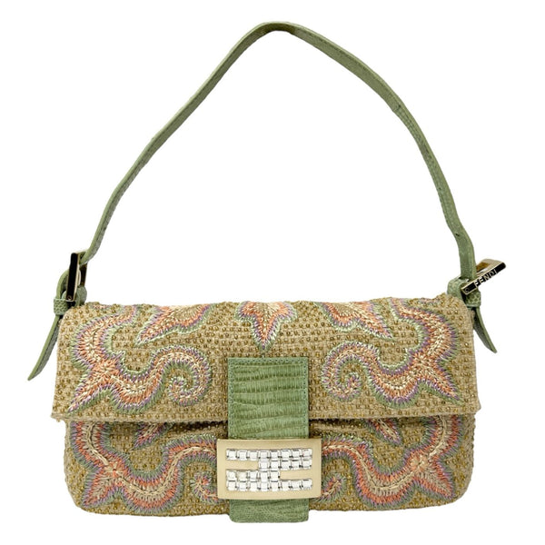 Fendi Pastel Embroidered Baguette