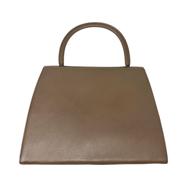 YSL Brown Leather Top Handle Bag