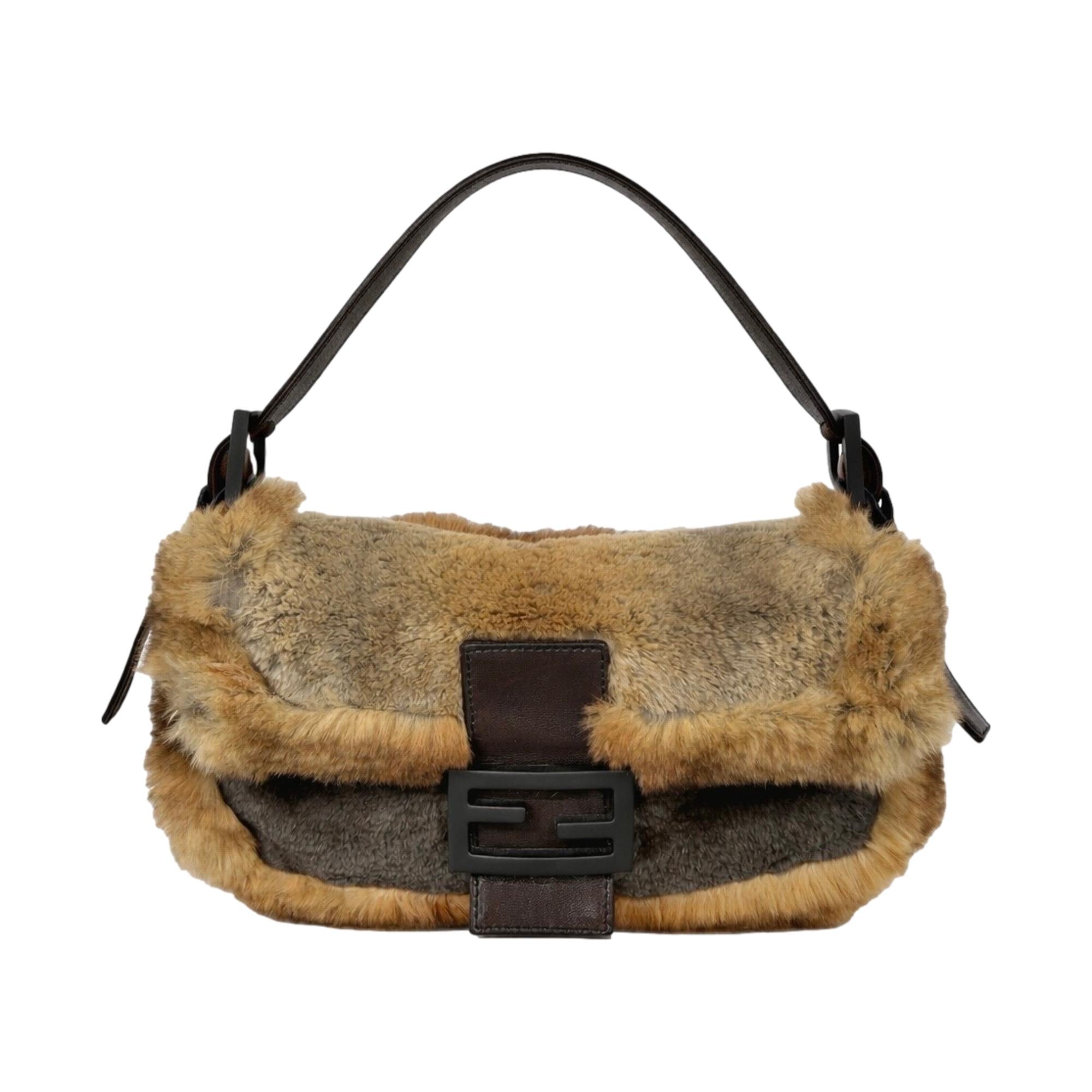 Fendi Brown Fur Baguette