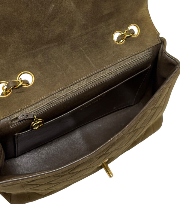 Chanel Brown Suede Flap Bag