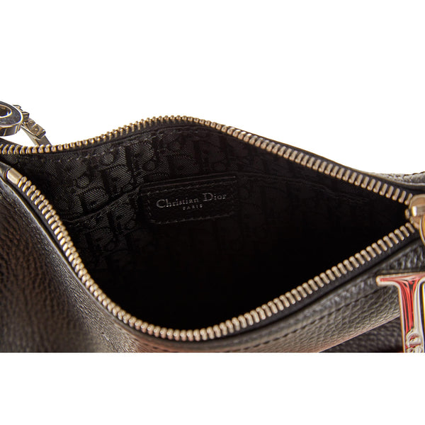 Dior Black Logo Hardware Shoulder Bag