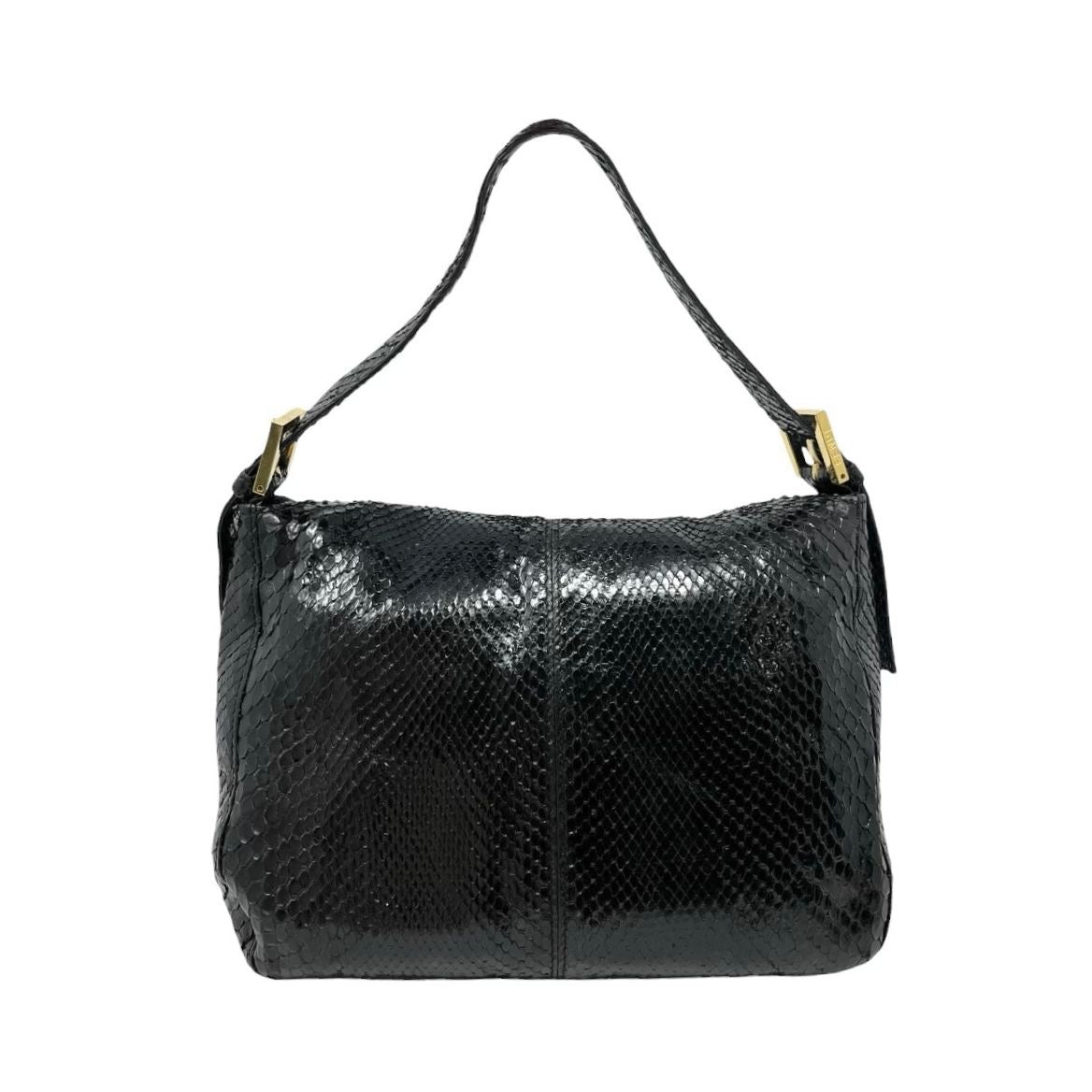 Fendi Black Snakeskin Shoulder Bag