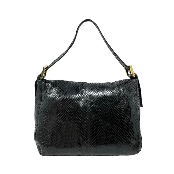 Fendi Black Snakeskin Shoulder Bag
