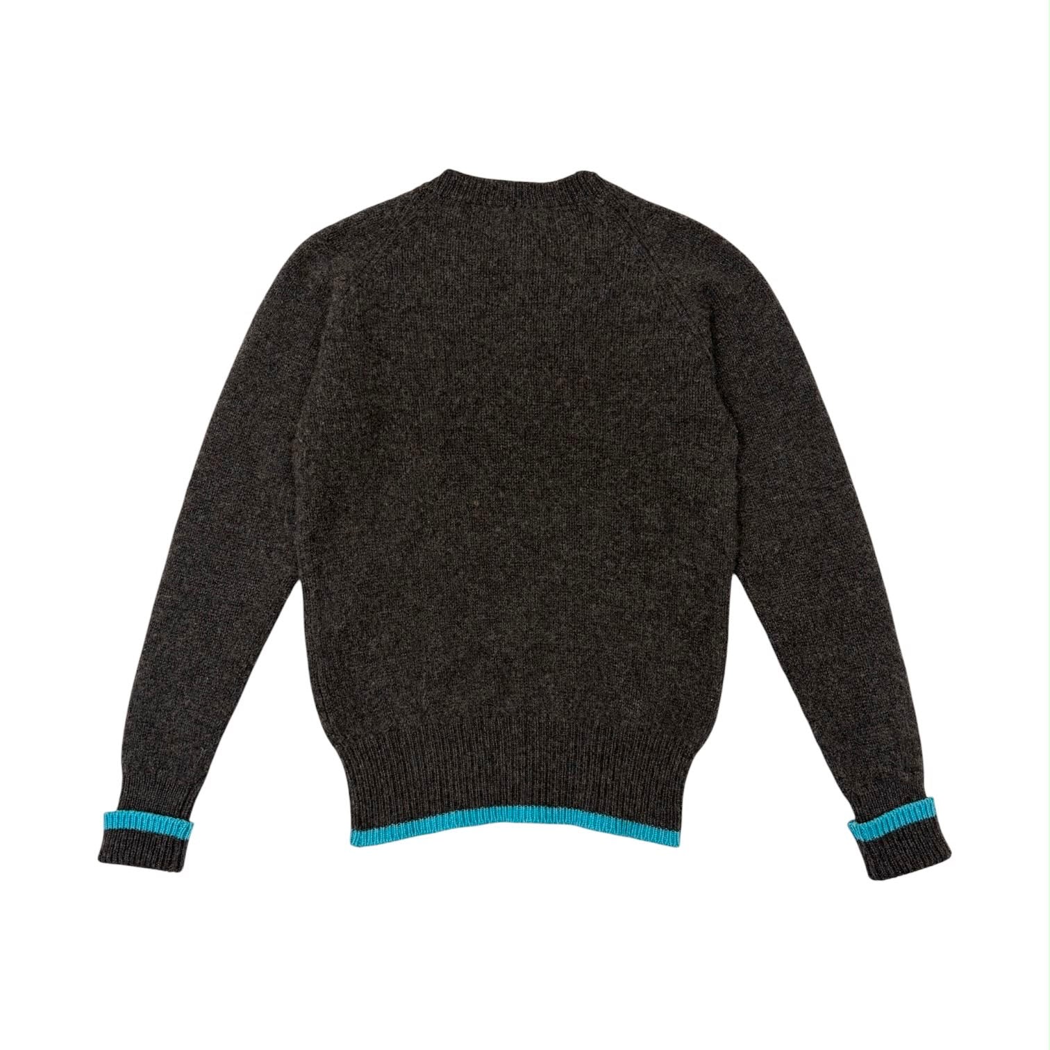 Chanel Grey Contrast Logo Sweater