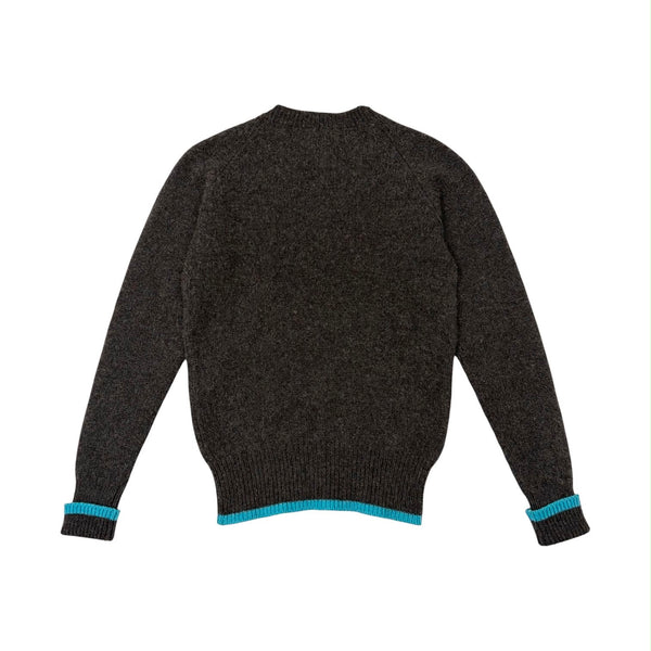 Chanel Grey Contrast Logo Sweater