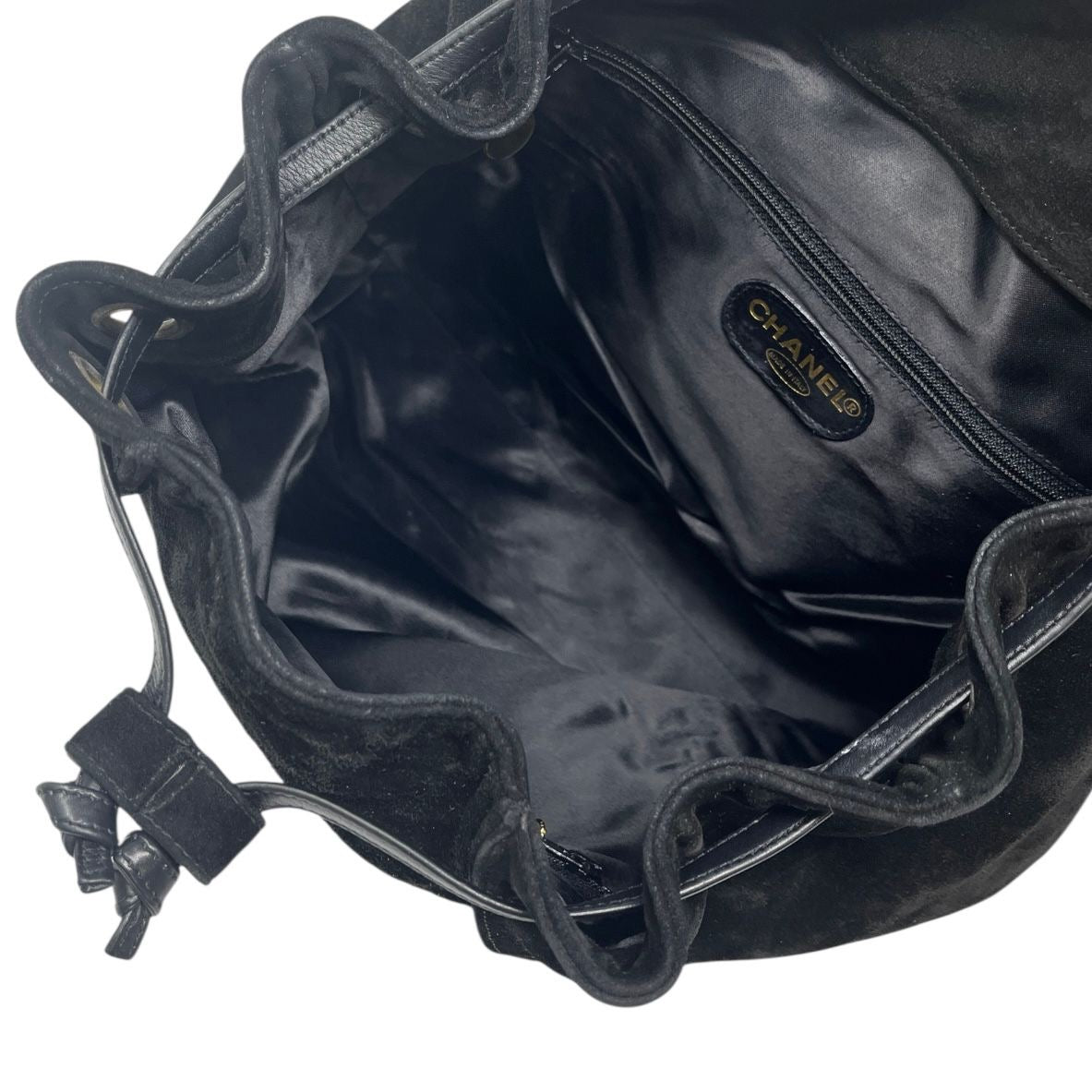 Chanel Black Suede Backpack