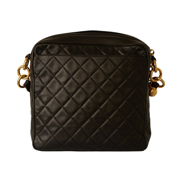 Chanel Black Lambskin Crossbody Bag