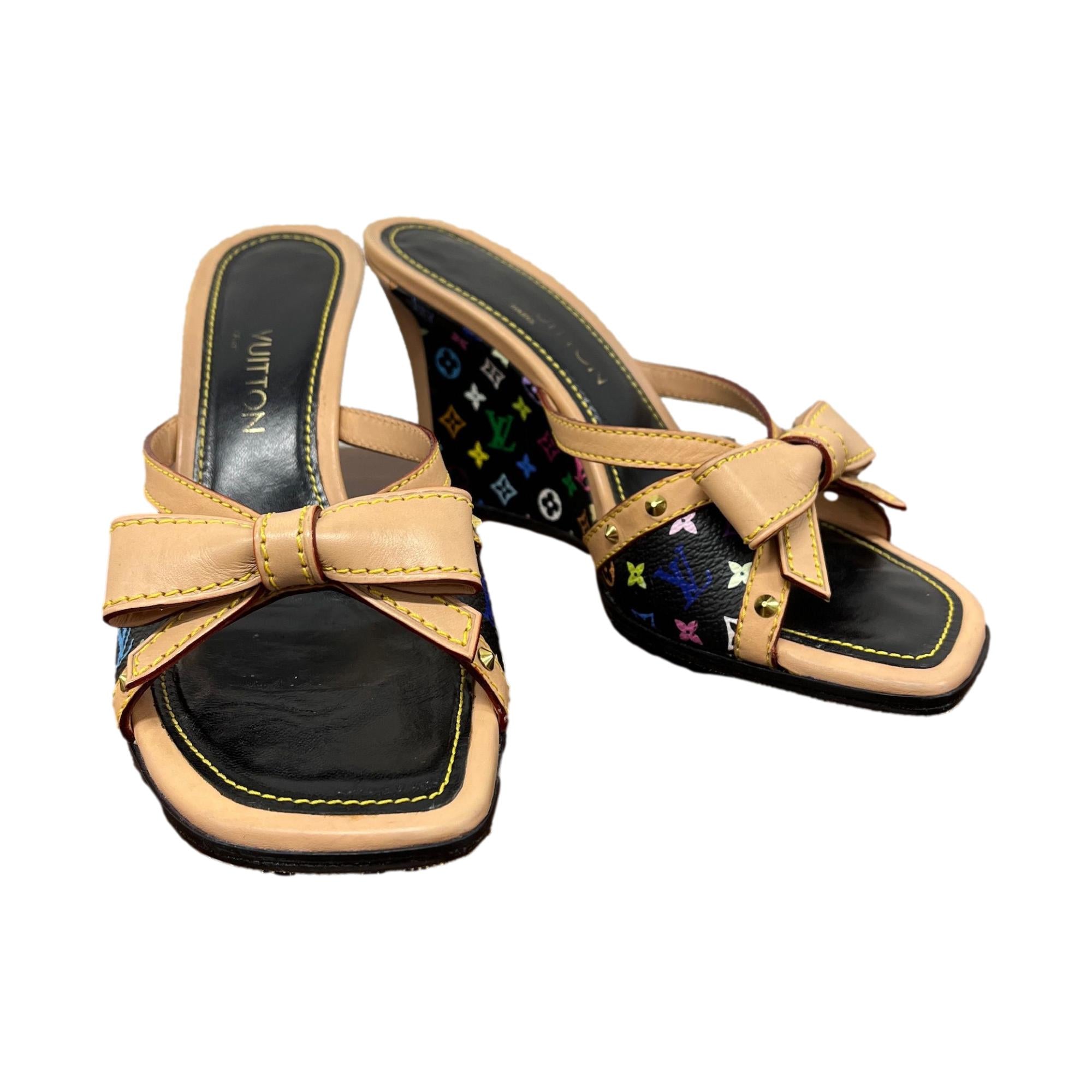 Louis Vuitton Black Multicolor Heels