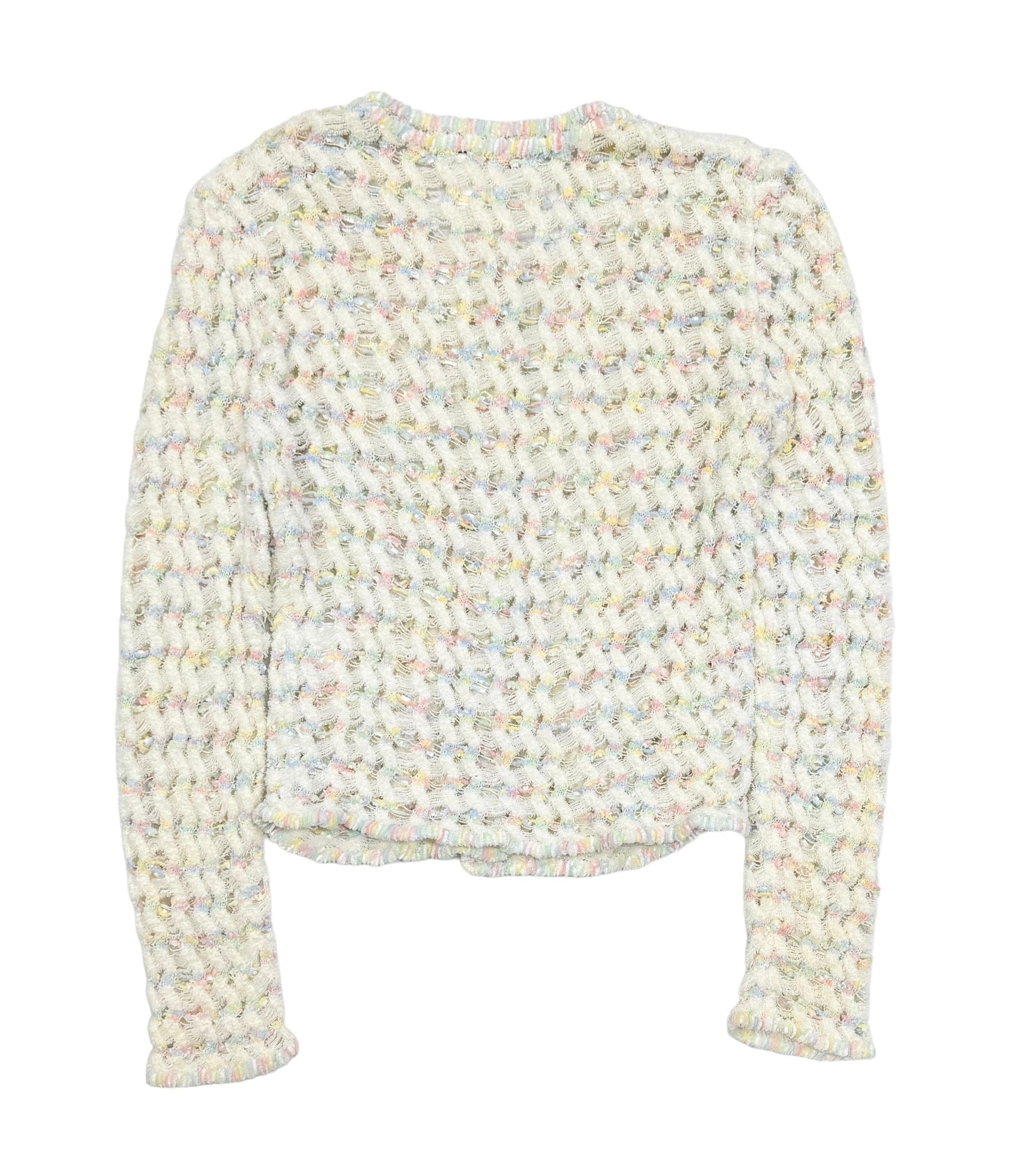 Chanel Pastel Open Weave Cardigan