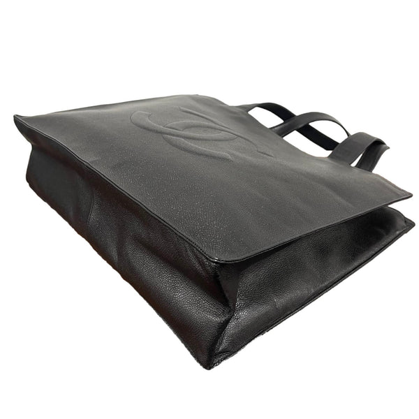 Chanel Black Caviar Leather Shoulder Tote