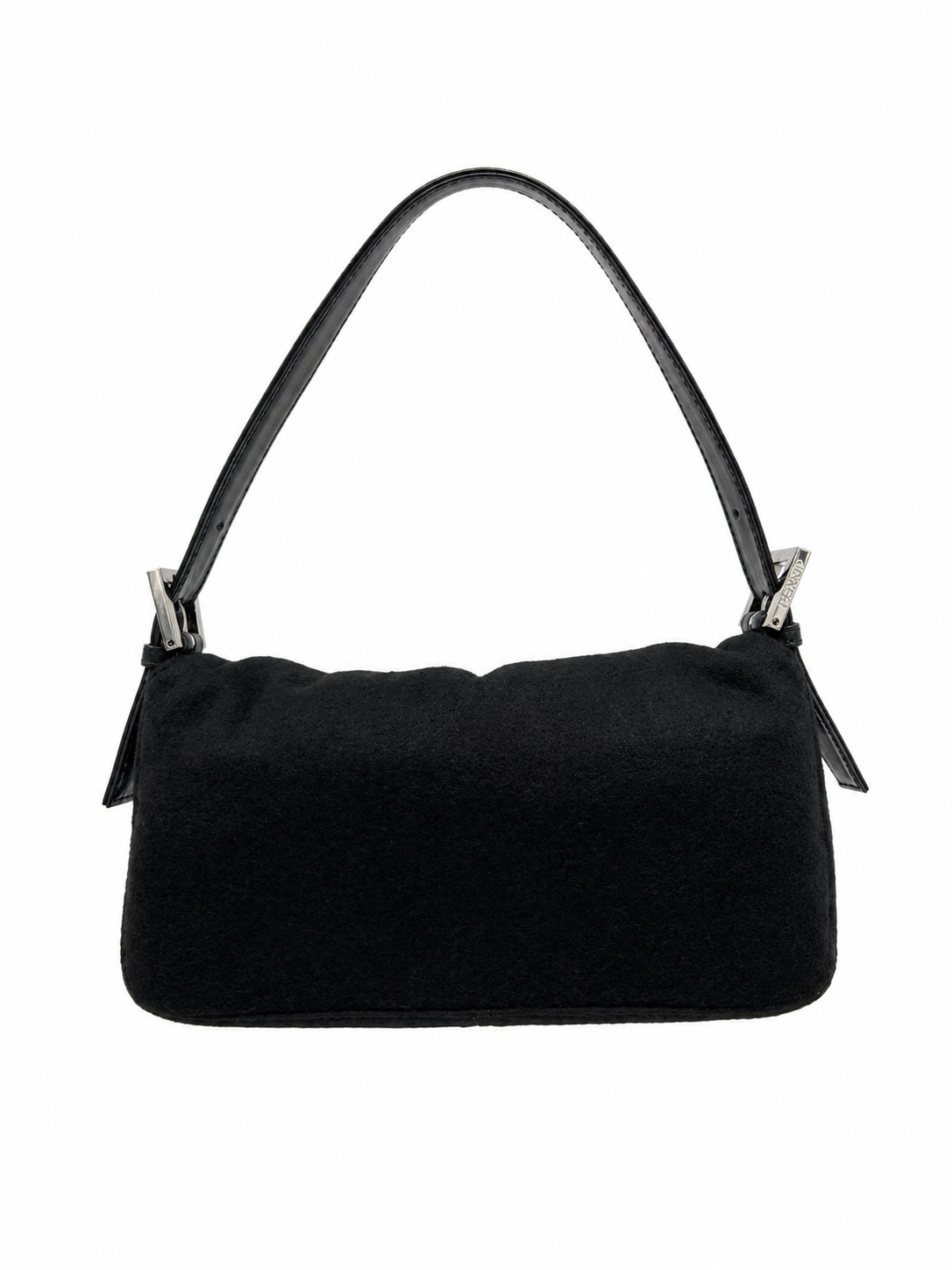 Fendi Black Cashmere Baguette Bag