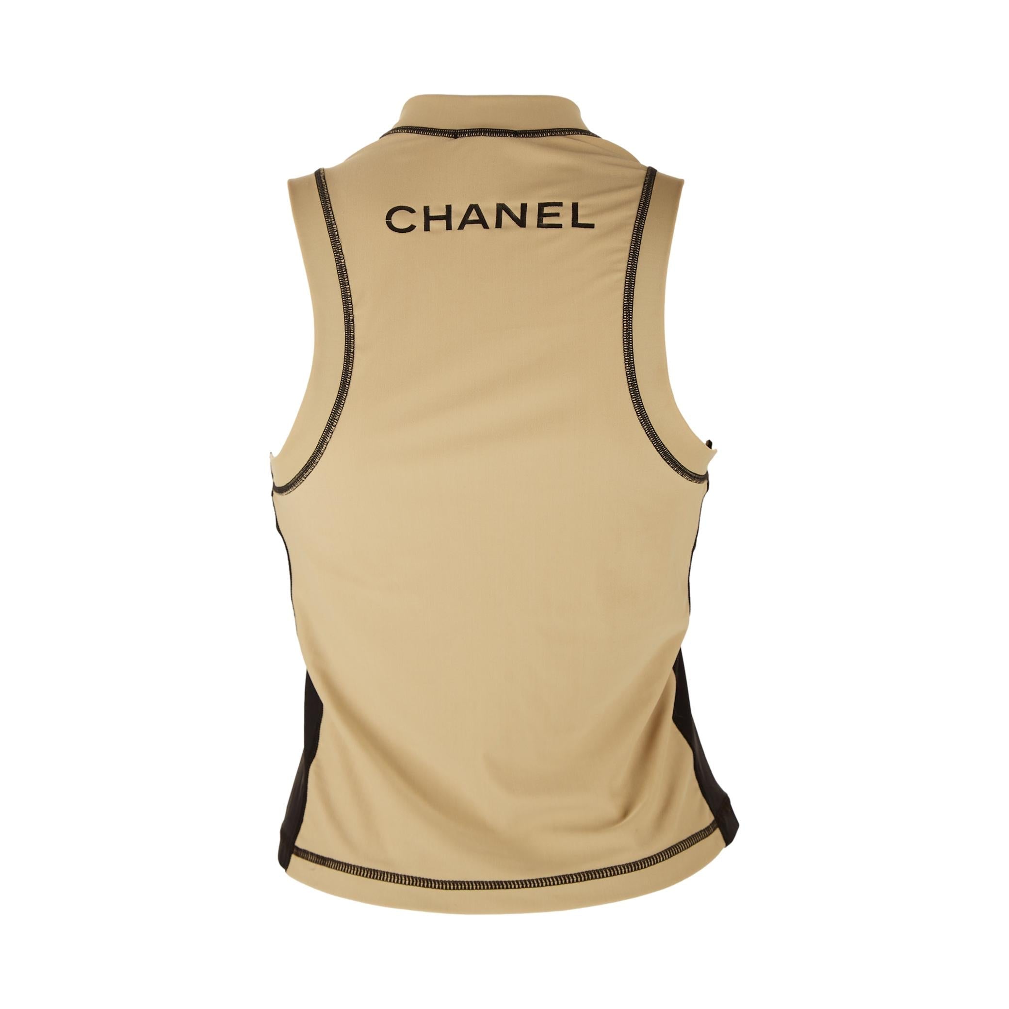 Chanel Tan + Black Logo Tank – Treasures of NYC
