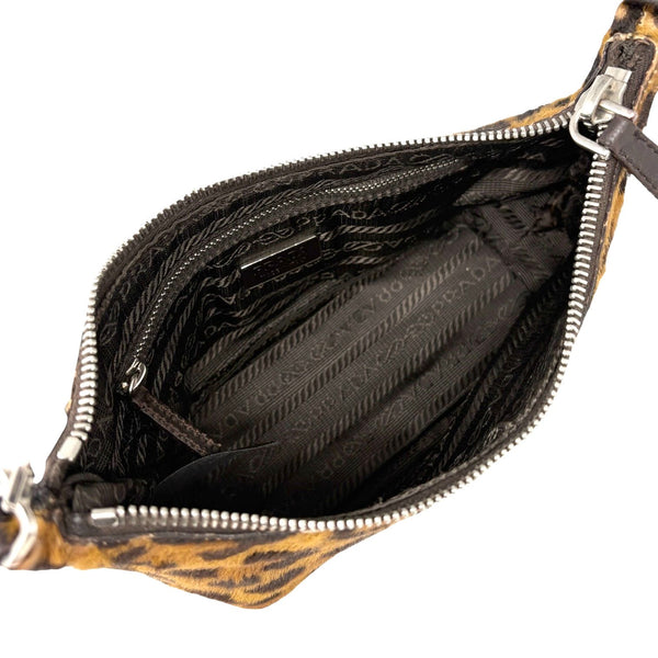 Prada Leopard Print Calfhair Mini Shoulder Bag