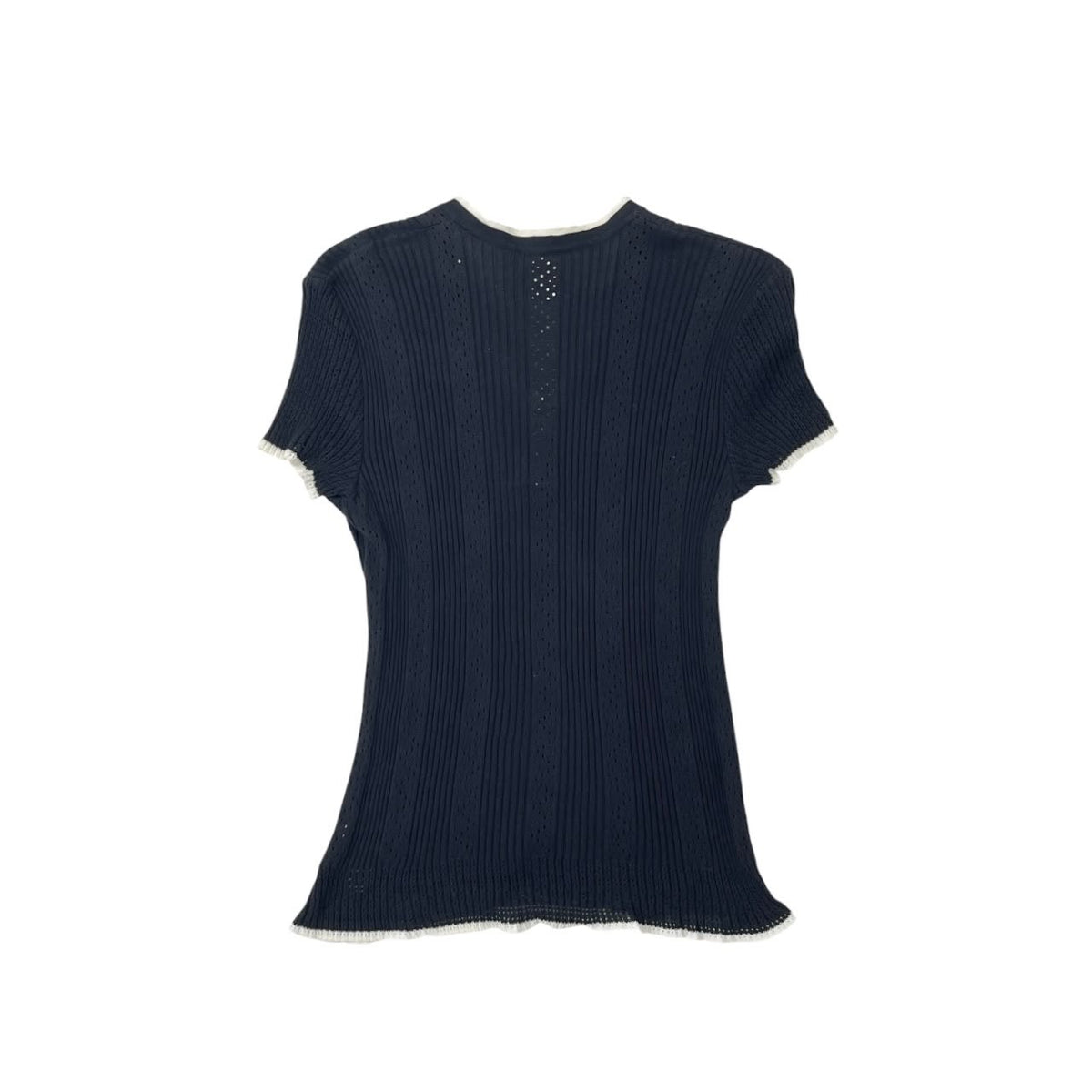 Chanel Short Sleeve Bow Logo Top
