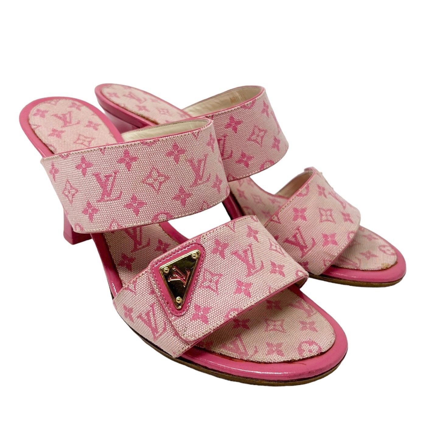 Louis Vuitton Pink Monogram Heels