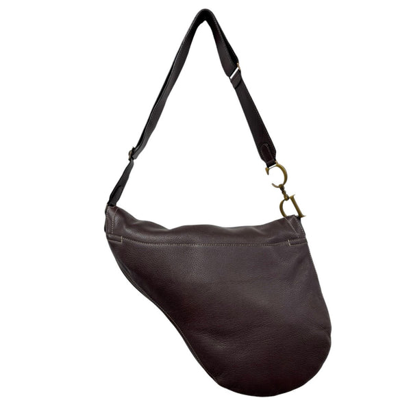Dior Brown Leather Saddle Crossbody Bag