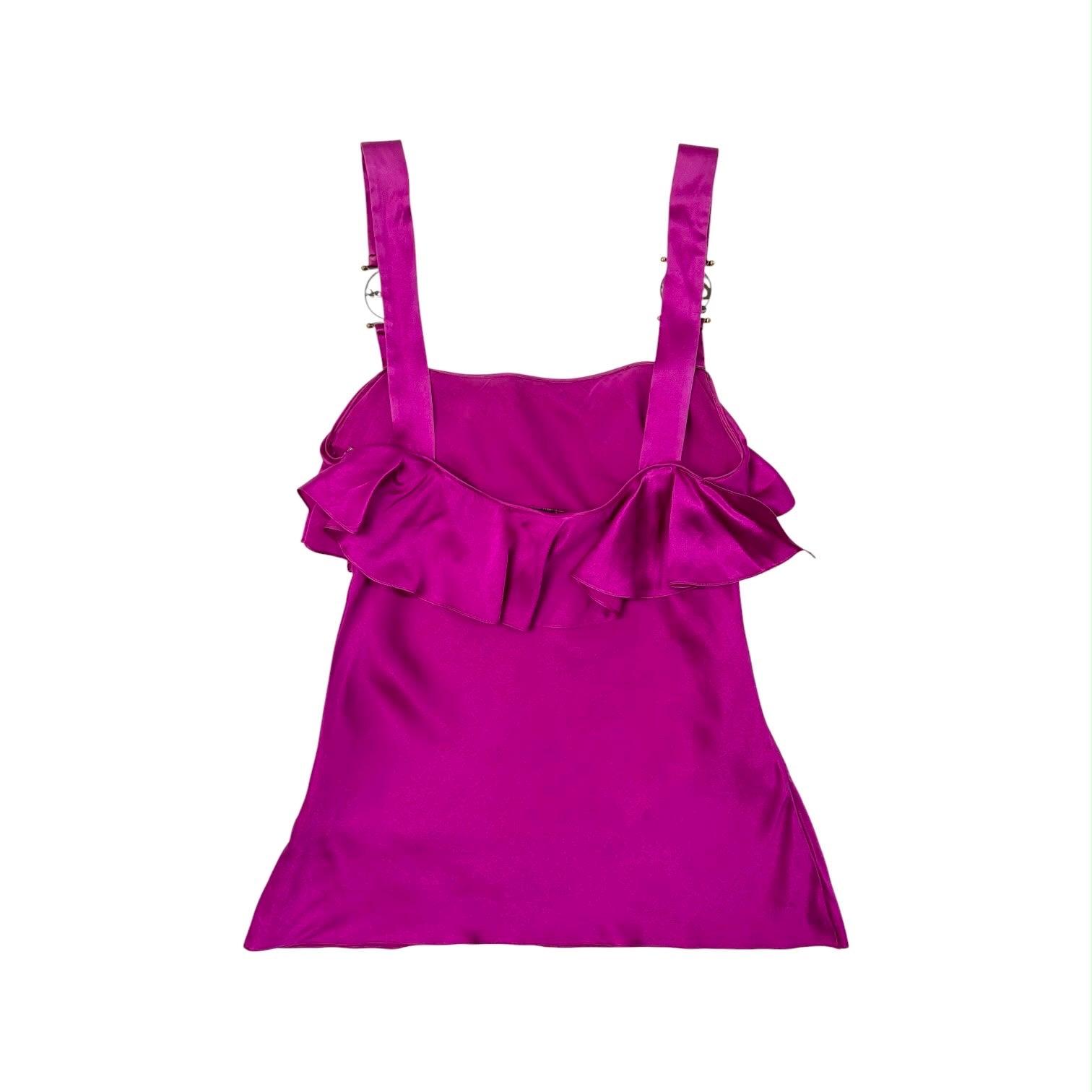 Dior Fuchsia Silk Logo Tank Top