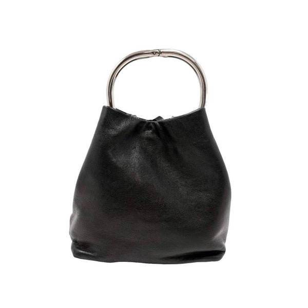Prada Black Leather Mini Ring Bag