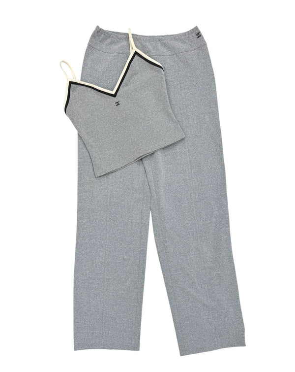 Chanel Grey Logo Sport Set