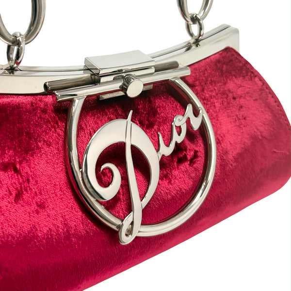 Dior Rose Mini Logo Top Diva Bag