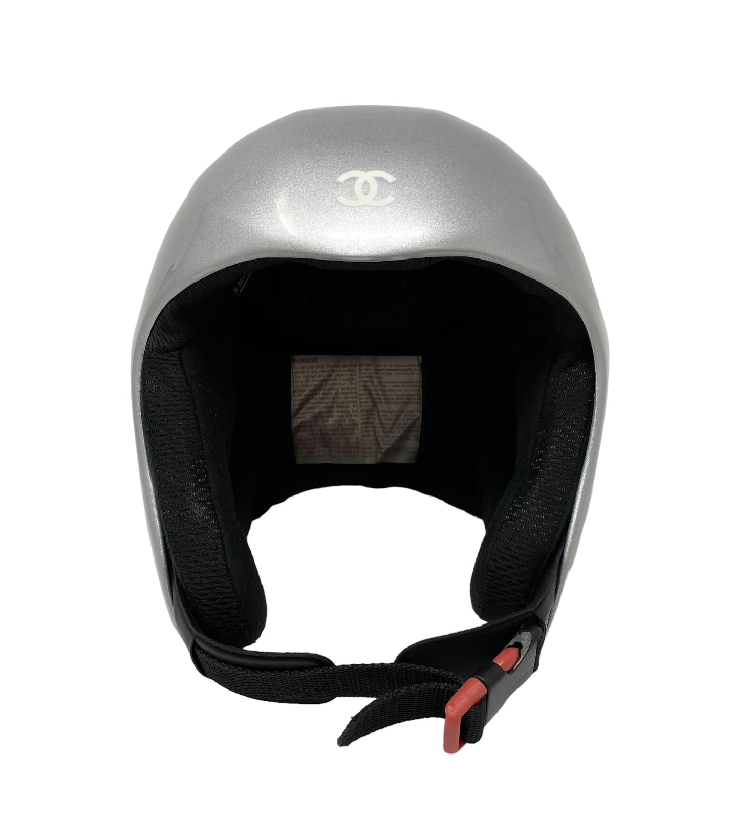 Chanel Silver Logo Helmet