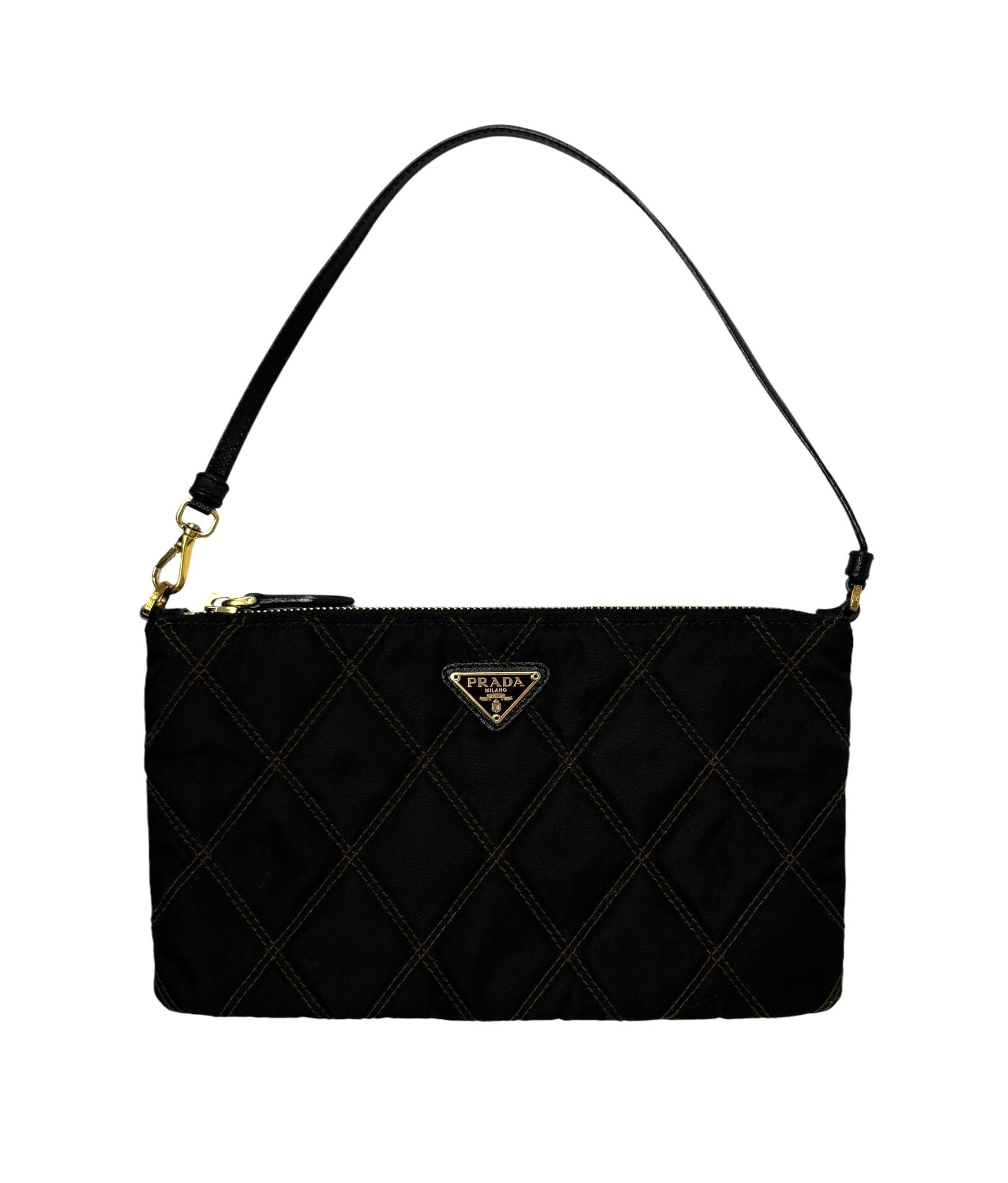 Prada Black Quilted Shoulder Bag