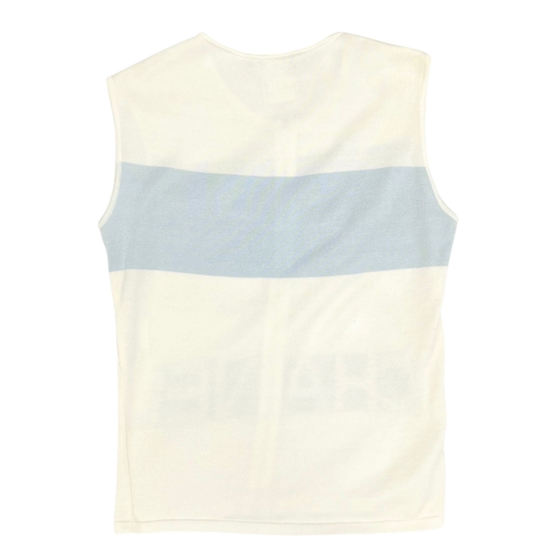 Chanel Blue + White Zipper Tank Top – Treasures of NYC
